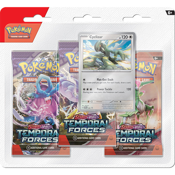 Pokemon TCG: Scarlet & Violet Temporal Forces 3-Pack Blister - Cyclizar