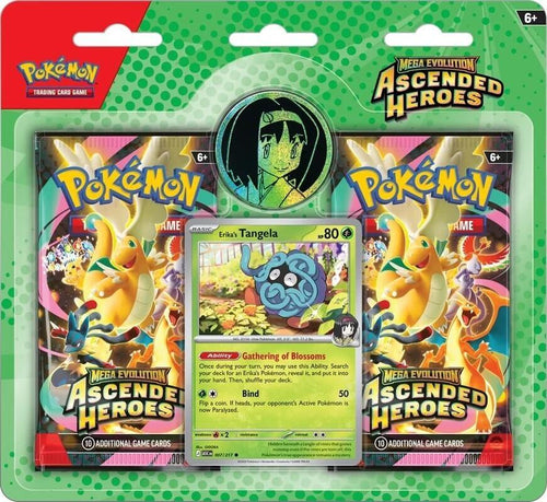 Pokemon TCG Mega Evolution Ascended Heroes 2-Pack Blister - Erika's Tangela