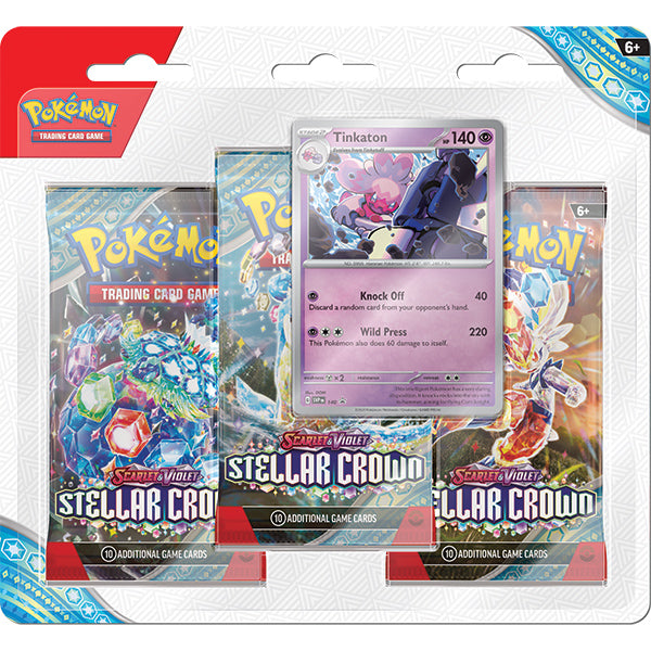 Pokemon TCG Stellar Crown 3-Pack Blister - Tinkaton