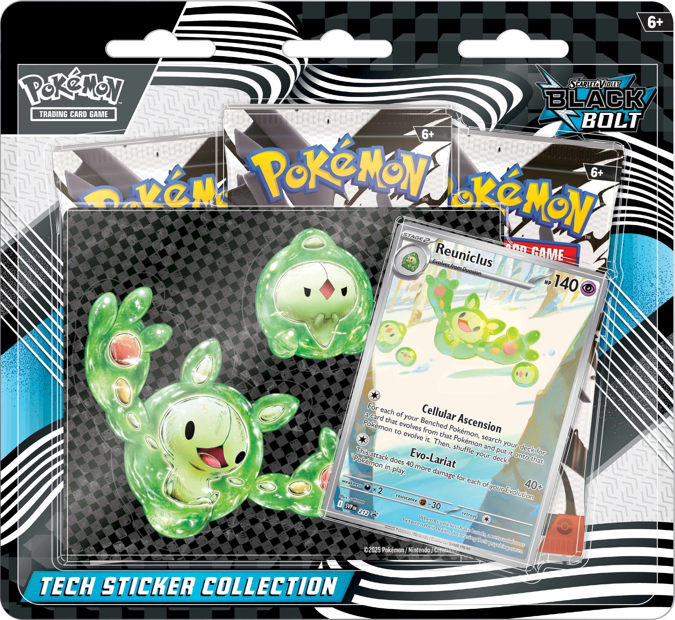 Pokemon TCG Black Bolt Tech Sticker Collection