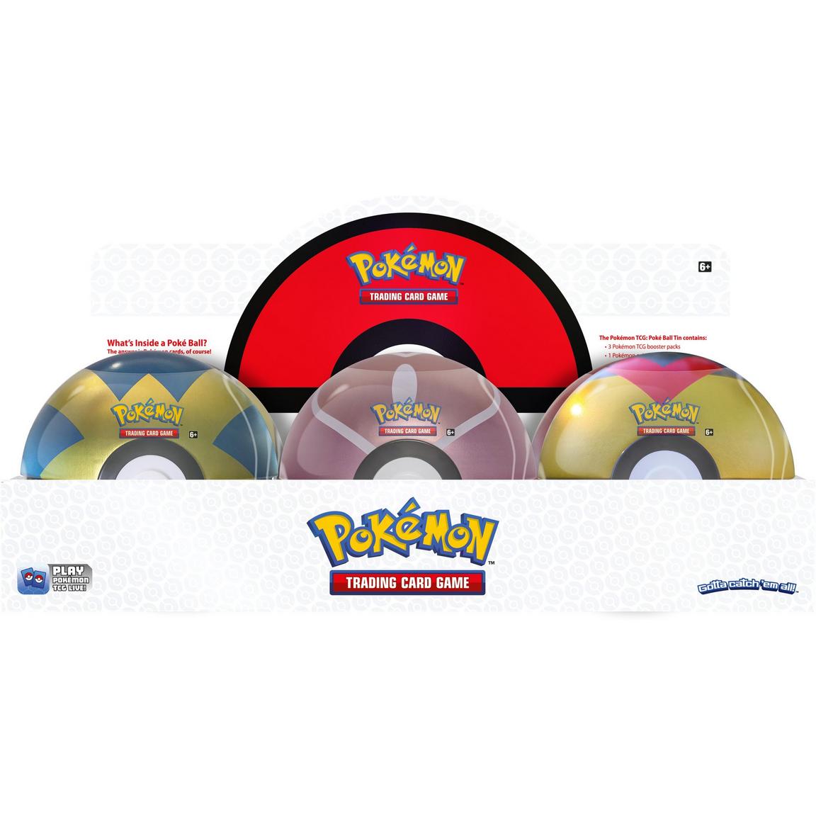 Pokemon TCG: Poke Ball Tin Display (6) - Spring 2022