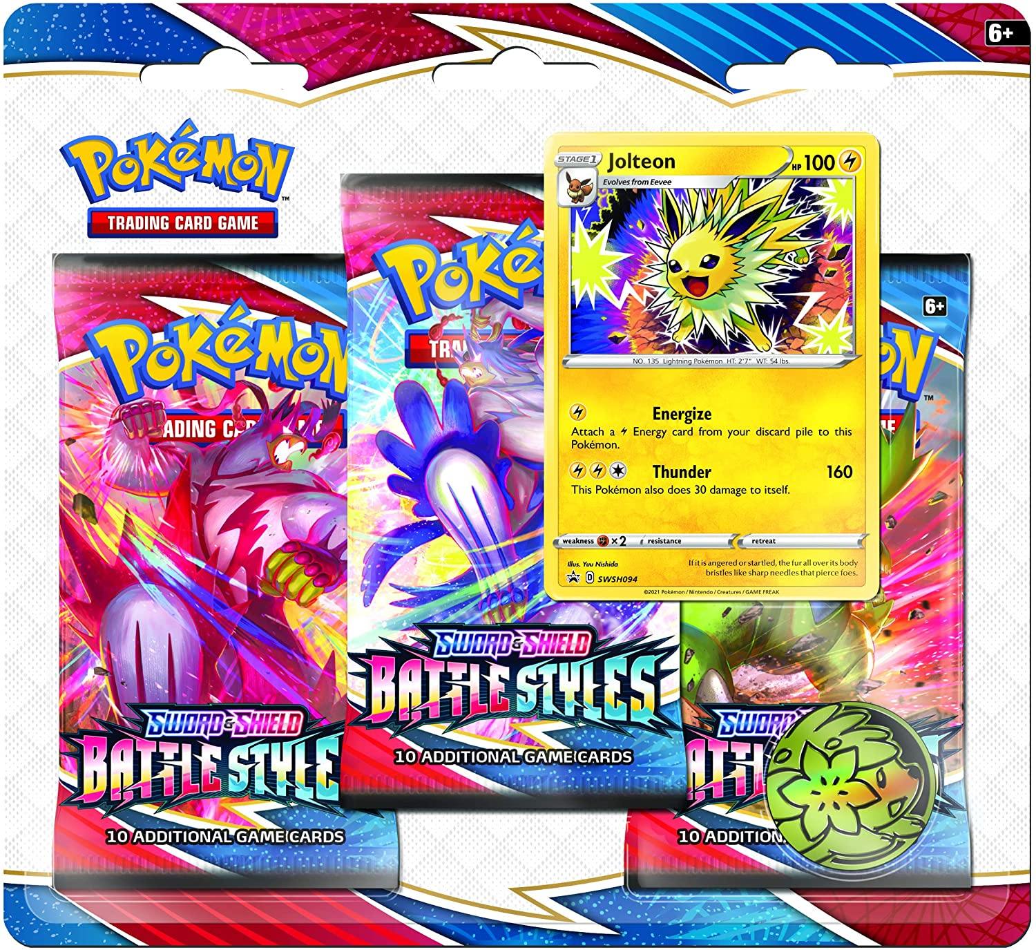Pokemon TCG Battle Styles Three-Pack Blister