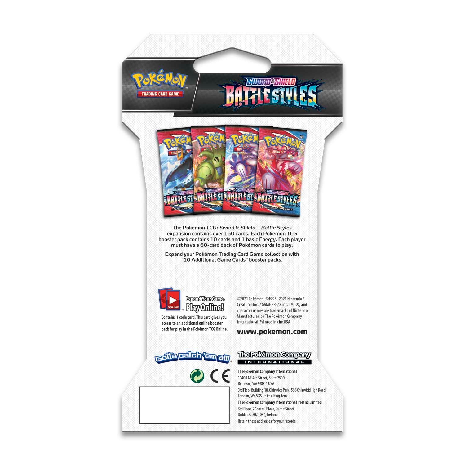 Pokemon TCG Sword & Shield Battle Styles Sleeved Booster Pack