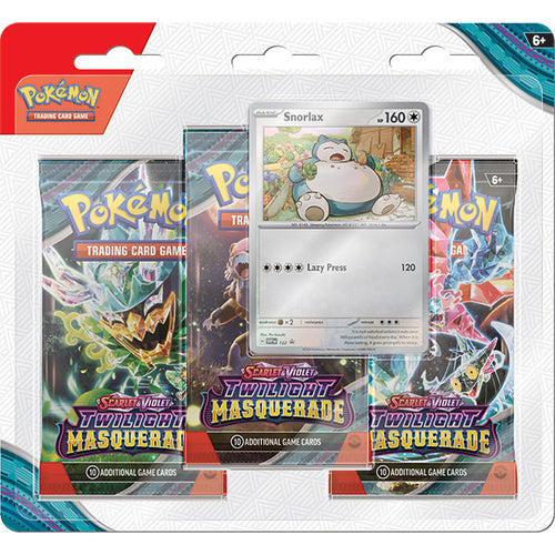 Pokemon TCG Twilight Masquerade 3-Pack Blister - Snorlax