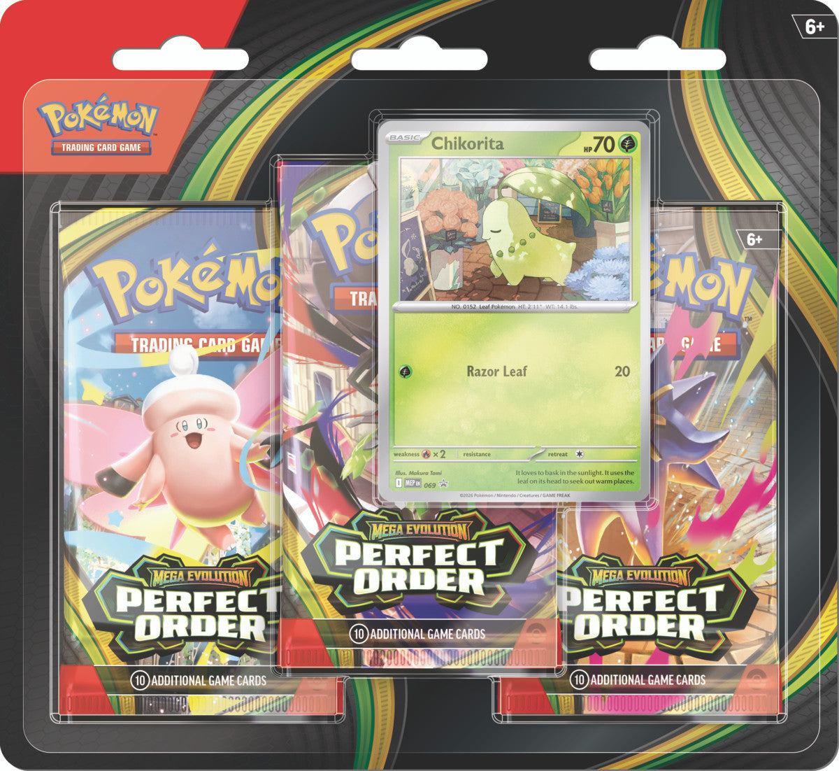 Pokemon TCG Mega Evolution: Perfect Order 3-Pack Blister