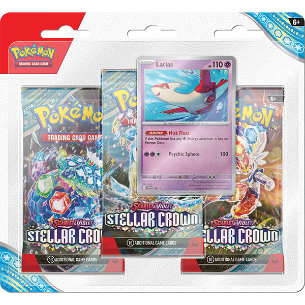 Pokemon TCG Stellar Crown 3-Pack Blister - Latias