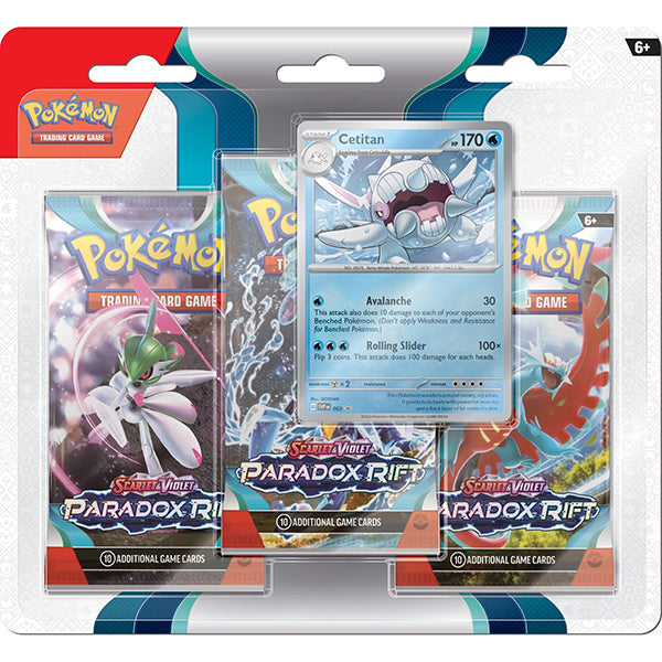 Pokemon TCG: Scarlet & Violet Paradox Rift 3-Pack Blister - Cetitan